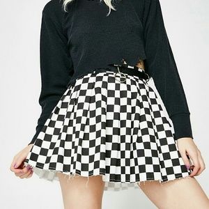 Current Mood Fast N' Furious Checkered Skirt